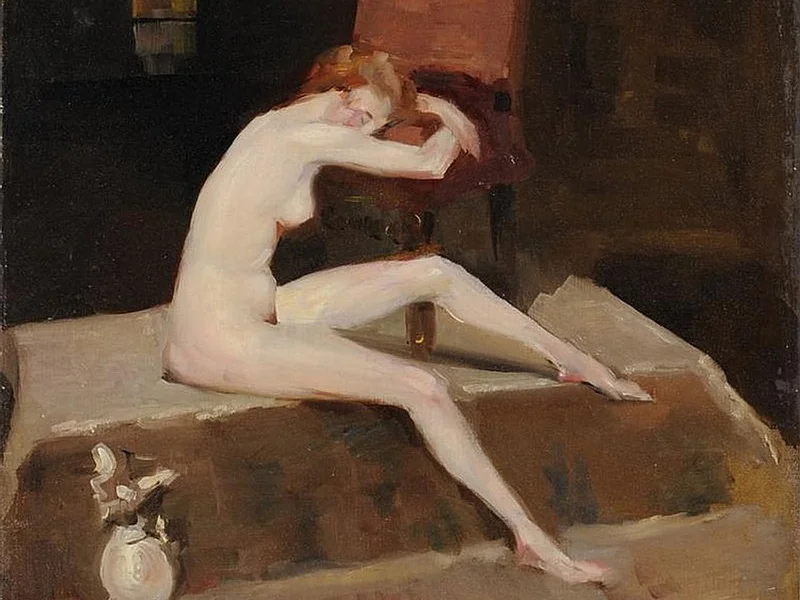 1882-James Ben Ali Haggin - Nudo seduto